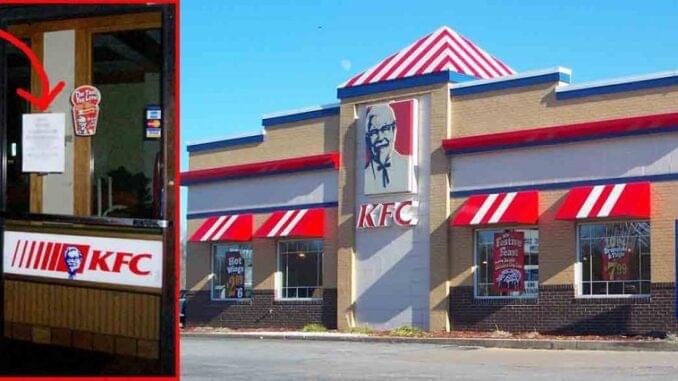 Customers Not Happy About Sign On Front Door. KFC’s Response: Too Bad, It Stays Up.