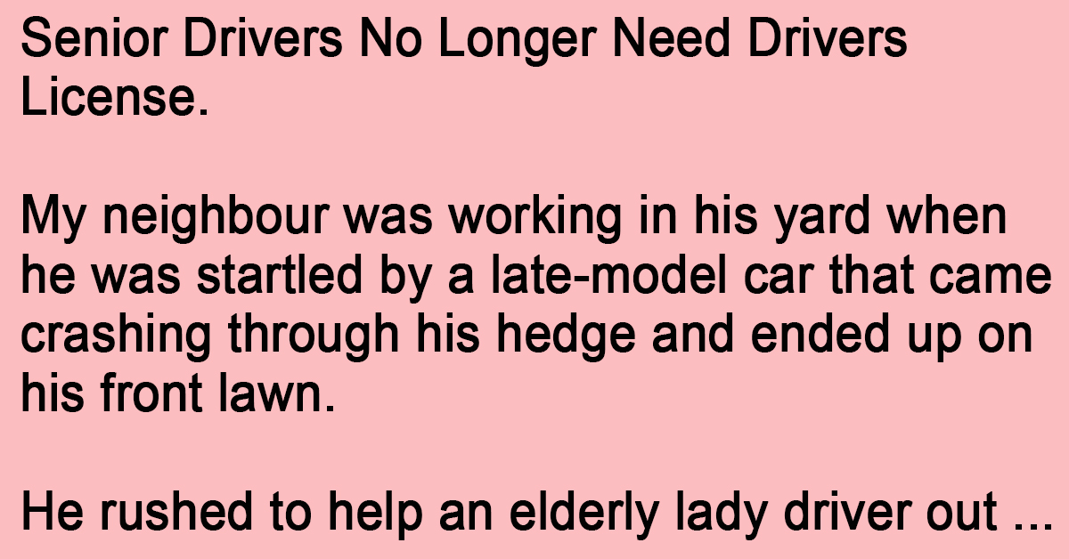 Senior Drivers No Longer Need License.