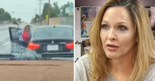 Virai Video Mom Whoops Son With Belt On Side Of Road After His Joyride In Her Bmw