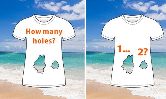 Only One In Seven People Can Get This Right – How Many Holes Are In This T-Shirt?