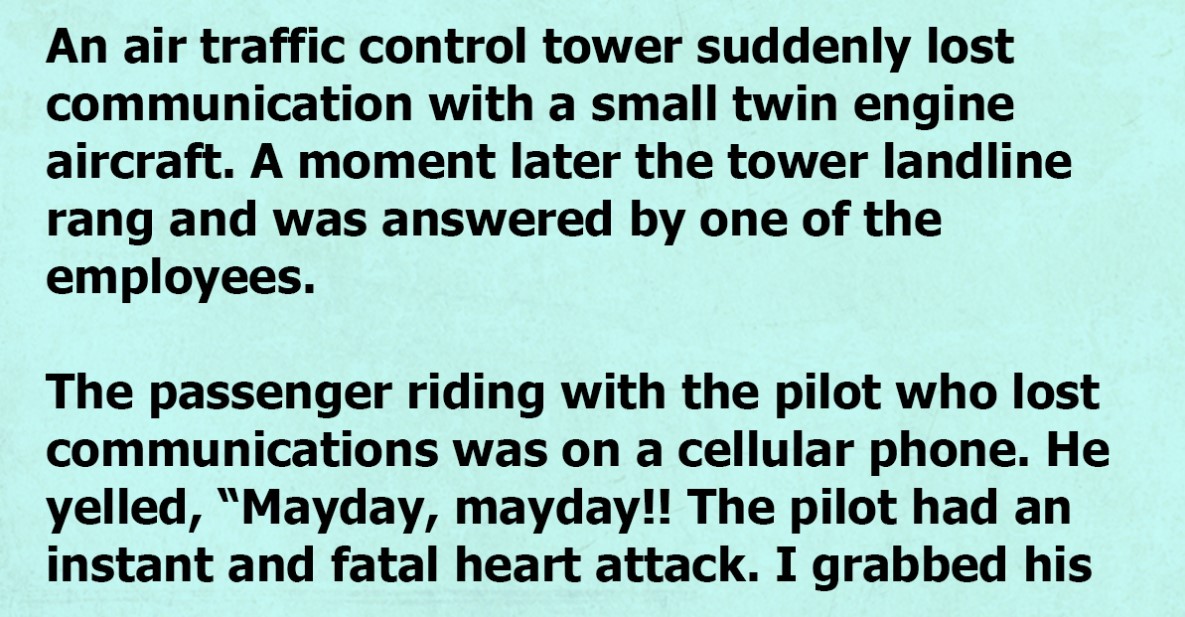 Pilot finds himself in trouble, but his message for air traffic controller is hilarious