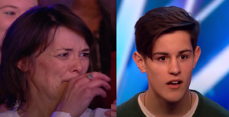 Teen Takes To The Stage To Sing, Minute Later Simon asks him to look at the seat next to his mother